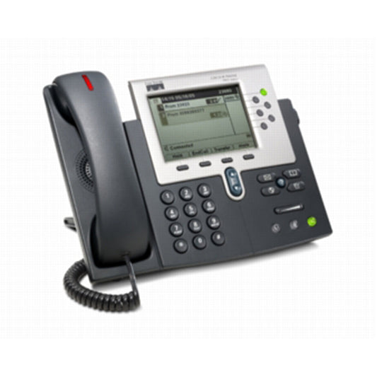 Cisco CP-7961G | VoIP deskphone | 6 lines | 2x 10/100 LAN+PC | 802.3af PoE Class 2 | SIP/SCCP | backlit LCD