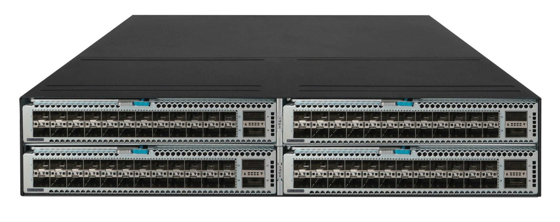 HPE JQ076A black 4-slot modular Cisco switch with multiple ports