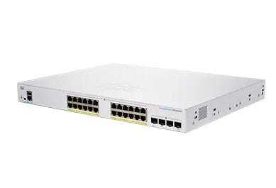 Cisco CBS250-24PP-4G 24-port PoE+ smart managed switch with SFP uplinks