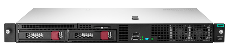 HPE HPE-DL20-G10 | 1U short-depth, single-socket Xeon E-Series, DDR4 ECC, hot-plug SAS/SATA SFF, HW RAID, 1/10GbE, redundant PSU, OOB mgmt