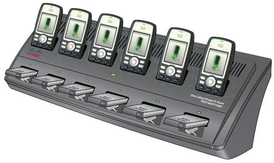 Cisco CP-MCHGR-7925G | Multi-bay desktop charger | for 7925G wireless IP phone | simultaneous charging | 100–240V AC | indoor
