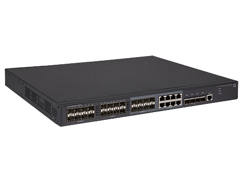 HPE JG933A | 24x 1G SFP, 4x 10G SFP+ uplinks, EI L3, IRF stacking, non‑PoE
