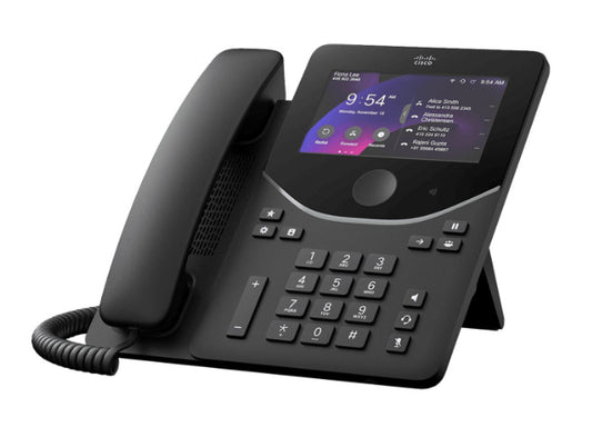 Cisco DP-9871-K9 | IP Desk Phone | Wi‑Fi + Bluetooth | Dual Gigabit Ethernet + PoE (802.3af) | Color LCD | Multi-line | HD speakerphone | USB | Carbon Black