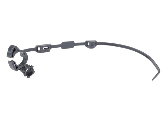 Black metal adjustable bike rack with curved arm clamp for Cisco PWR-CLP