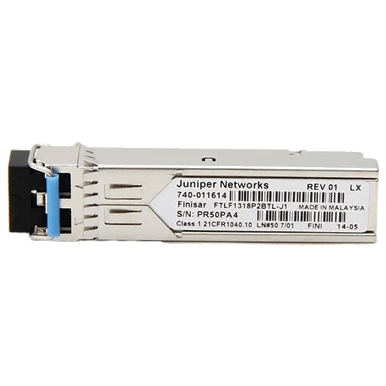 Juniper EX-SFP-10GE-LR 10GbE SFP+ module with blue silver accents