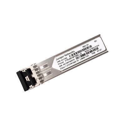 Juniper EX-SFP-1GE-SX 1G SFP transceiver module in black silver finish