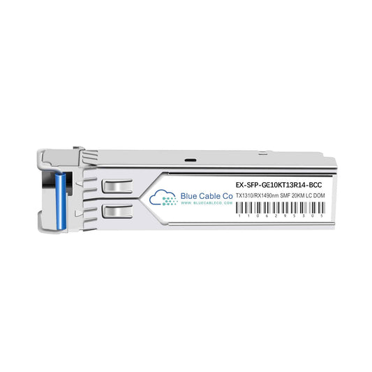 Juniper Compatible 1GB BiDi SFP Transceiver with Blue Accents
