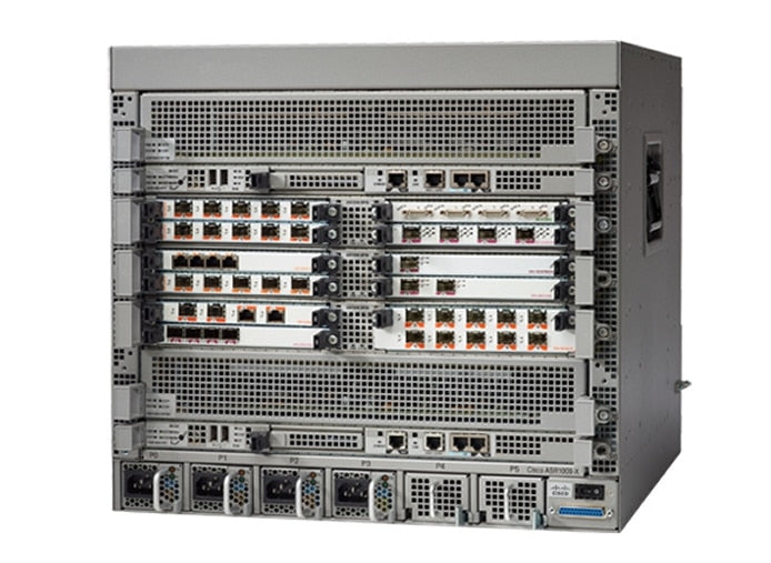 Cisco Nexus 9018 switch with ethernet ports and silver finish
