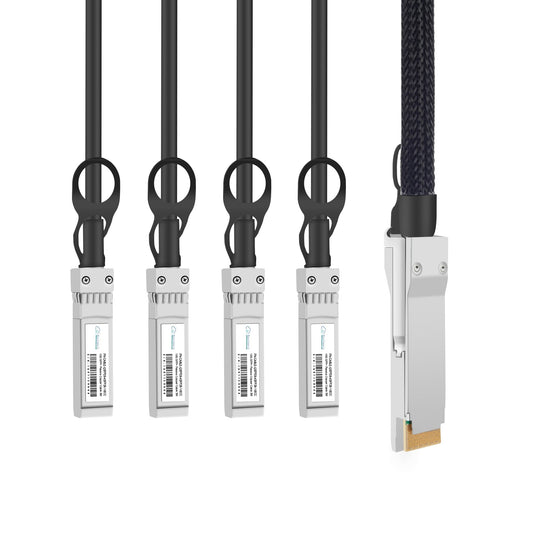 5-Pack Black SFP+ Optical Fiber Transceiver Cables with Metal Connectors