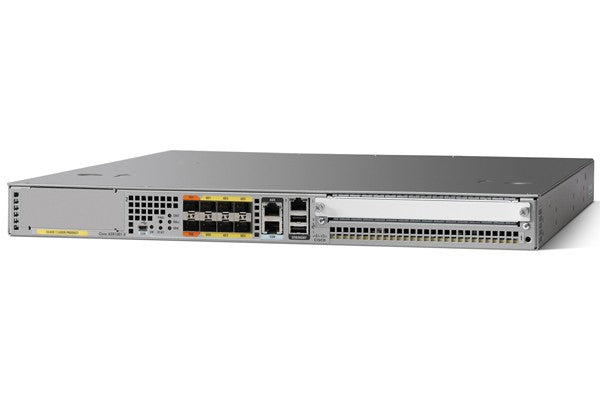Compact Cisco ASR1001X-AIS-AX router with SD-WAN, black ports