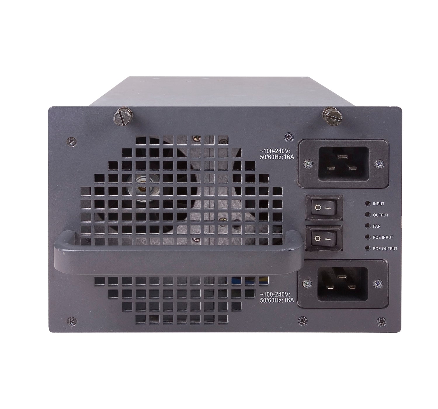 HPE JD219A#ABG hot-swap switch PSU with ports and cooling vents