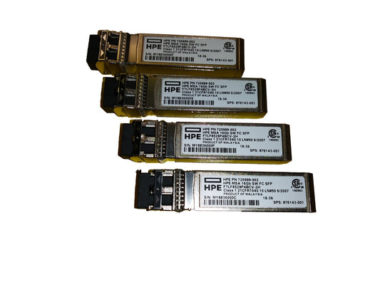 HPE C8R24B 16G Fibre Channel SFP+ 850nm LC Duplex 4-Pack