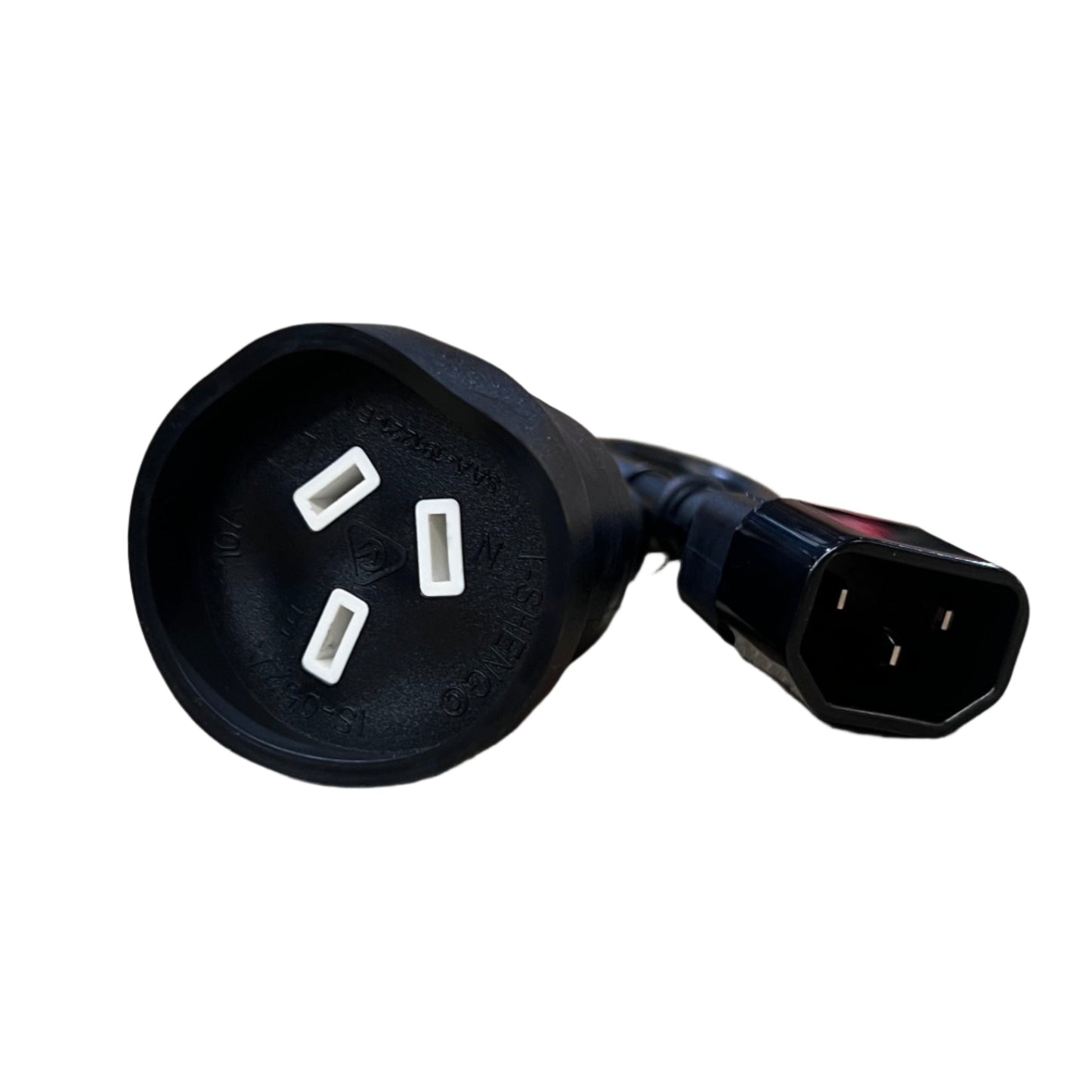 IEC C14 to Mains Socket Power Cable 30cm with 3-Prong Plug