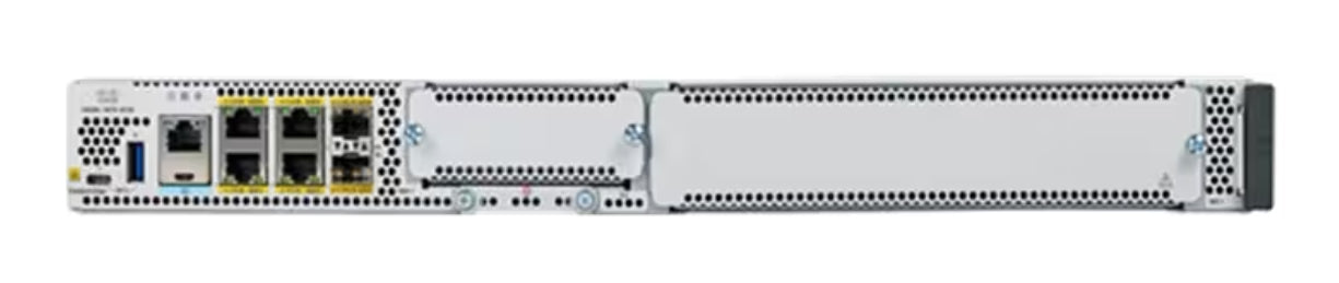 Cisco C8300-1N1S-4T2X SD-WAN router with 4x1G ports, 2x10G SFP+, silver finish