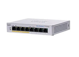 Cisco CBS110-8PP-D-AU | Unmanaged L2 | 8x 1G RJ45 | Partial PoE (802.3af/at) | 0 uplinks