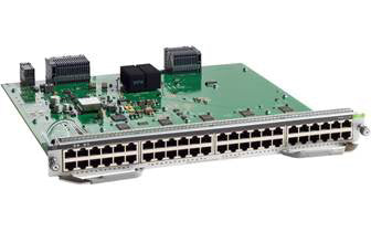 Cisco C9400-LC-48T 48-port Ethernet switch module with green circuit board