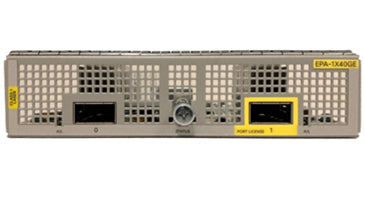 Cisco EPA-1X40GE ASR 1000 1x40GbE QSFP+ port adapter with yellow black accents