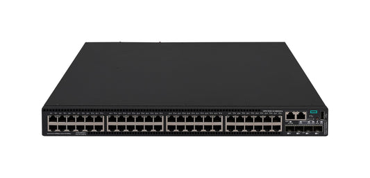 HPE R8M29A black Cisco switch with 48x 1G RJ45 ports and 4x 10G SFP+ uplinks