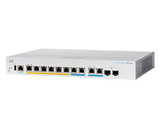 Cisco CBS350-8MP-2X-AU | 8x 2.5G mGig PoE+ (802.3at) | 2x 10G SFP+ uplinks | Smart Managed L3 (no subscription)