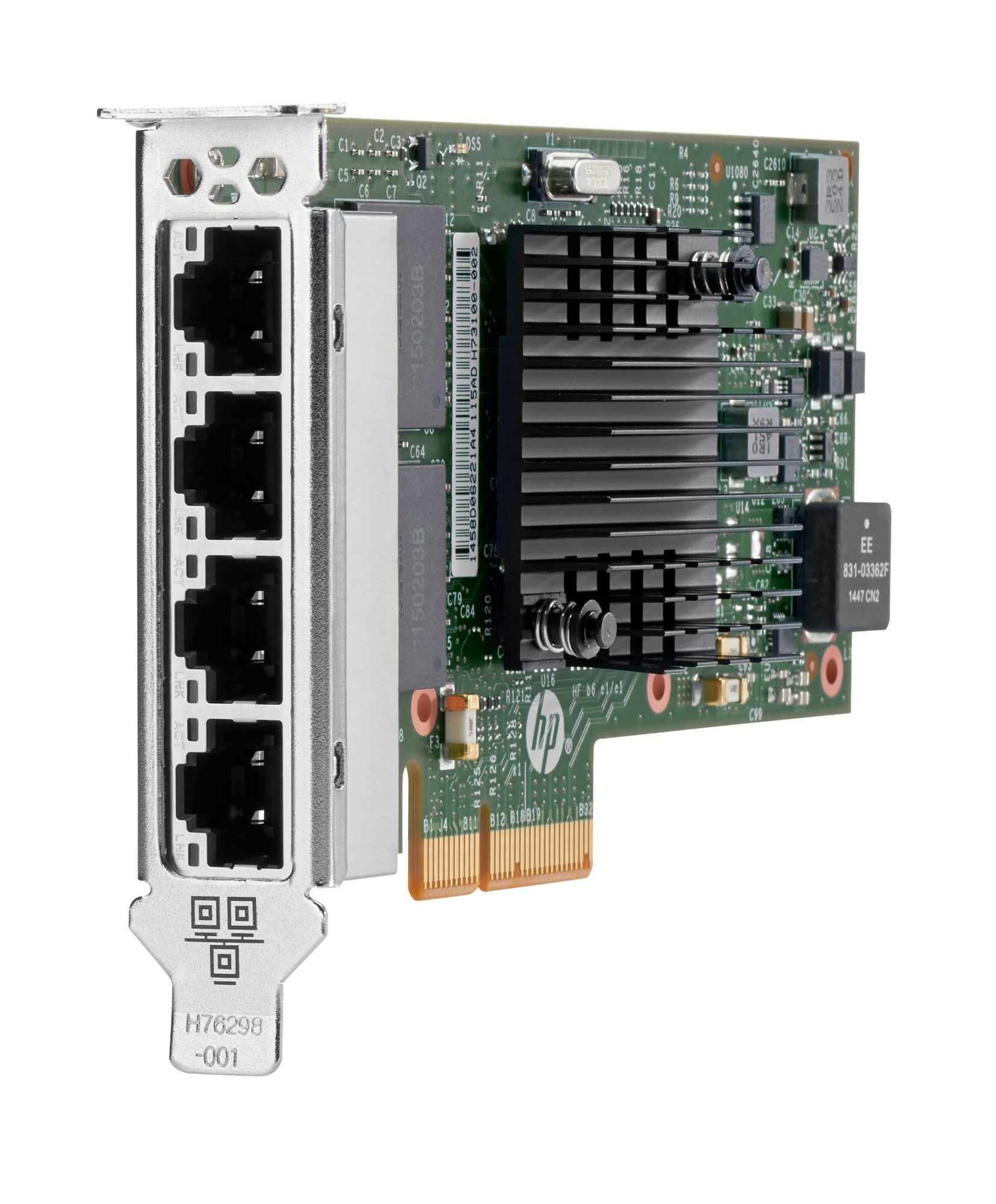 HPE 811546-B21 quad-port 1GbE RJ45 Ethernet NIC with heatsink