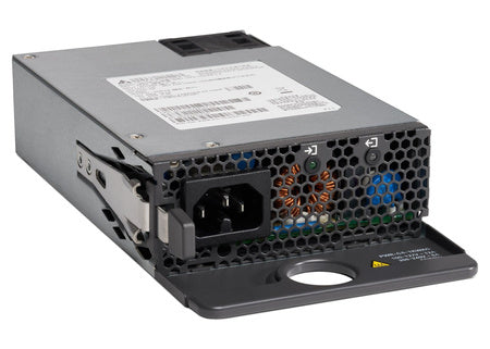 Cisco PWR-C6-1KWAC-UP black metal 1000W power supply unit with perforated front panel and visible internal components
