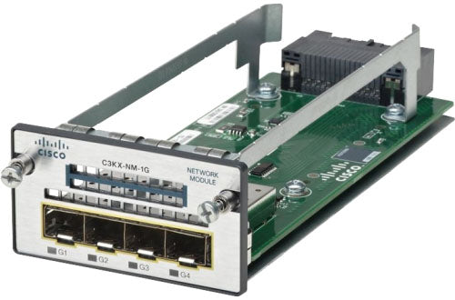 Cisco C3KX-NM-1G | 1G SFP uplink module | 4x 1GbE SFP | for Catalyst 3K-X