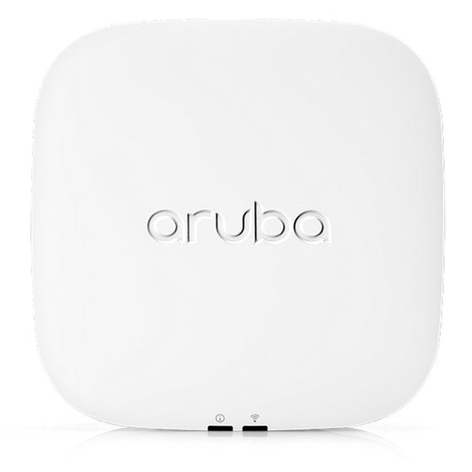 Aruba R8N04A#ABG | Wi‑Fi 6 (802.11ax) dual‑band 2.4/5 GHz | 1.49 Gbps | 1x 1GbE uplink | 802.3af PoE | internal antennas, BLE IoT