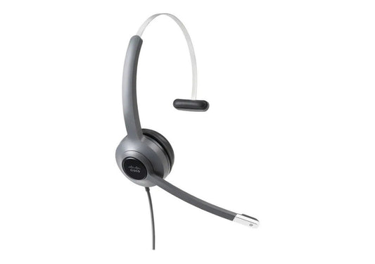 Cisco CP-HS-W-521-USB | Wired single-ear, 3.5 mm + USB-A adapter, noise-cancel mic, inline call controls