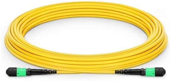 NVIDIA MPO-12 SMF OS2 40m 1310nm PSM4 yellow fiber optic cable with MPO connectors