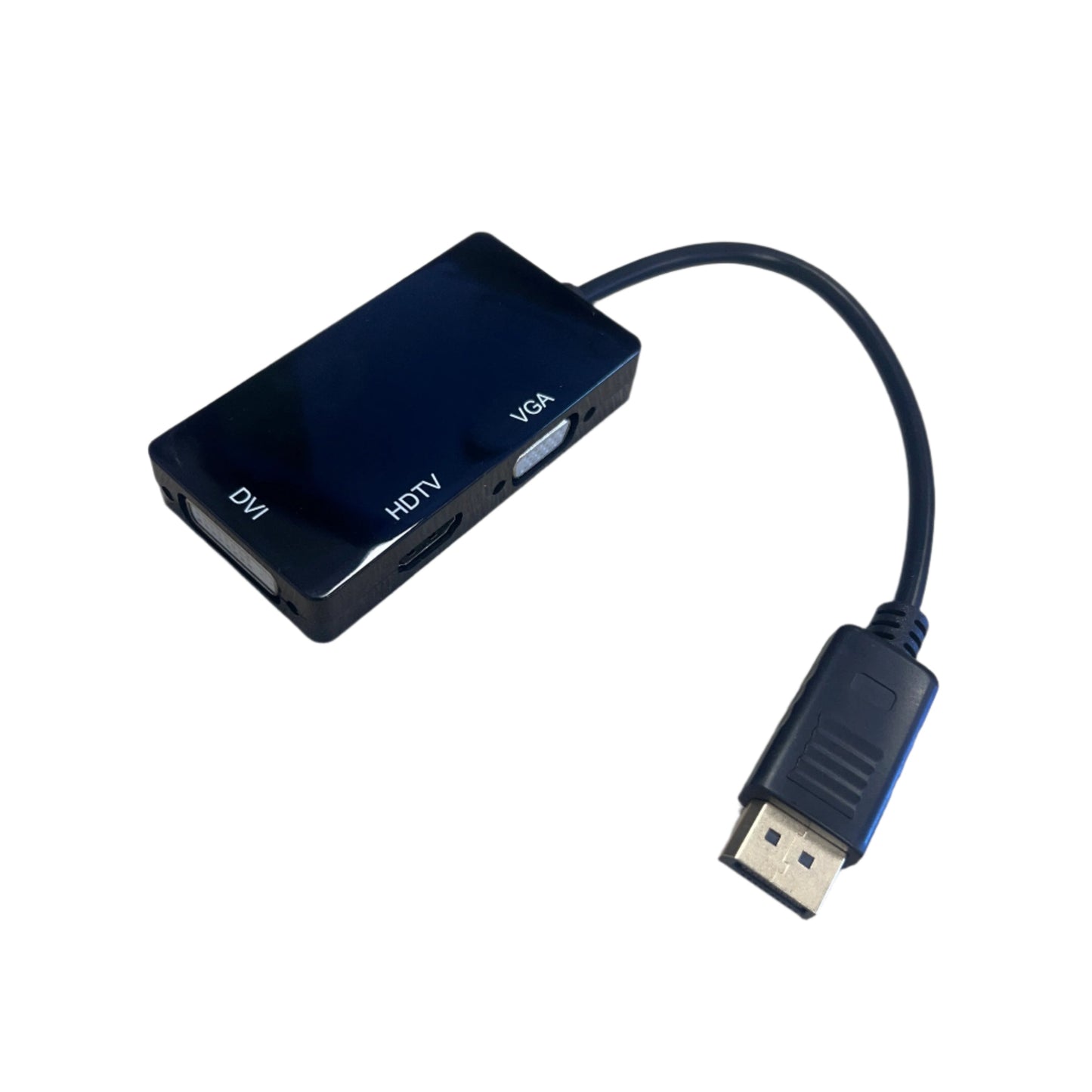 Black USB to DVI HDMI VGA adapter cable for monitors