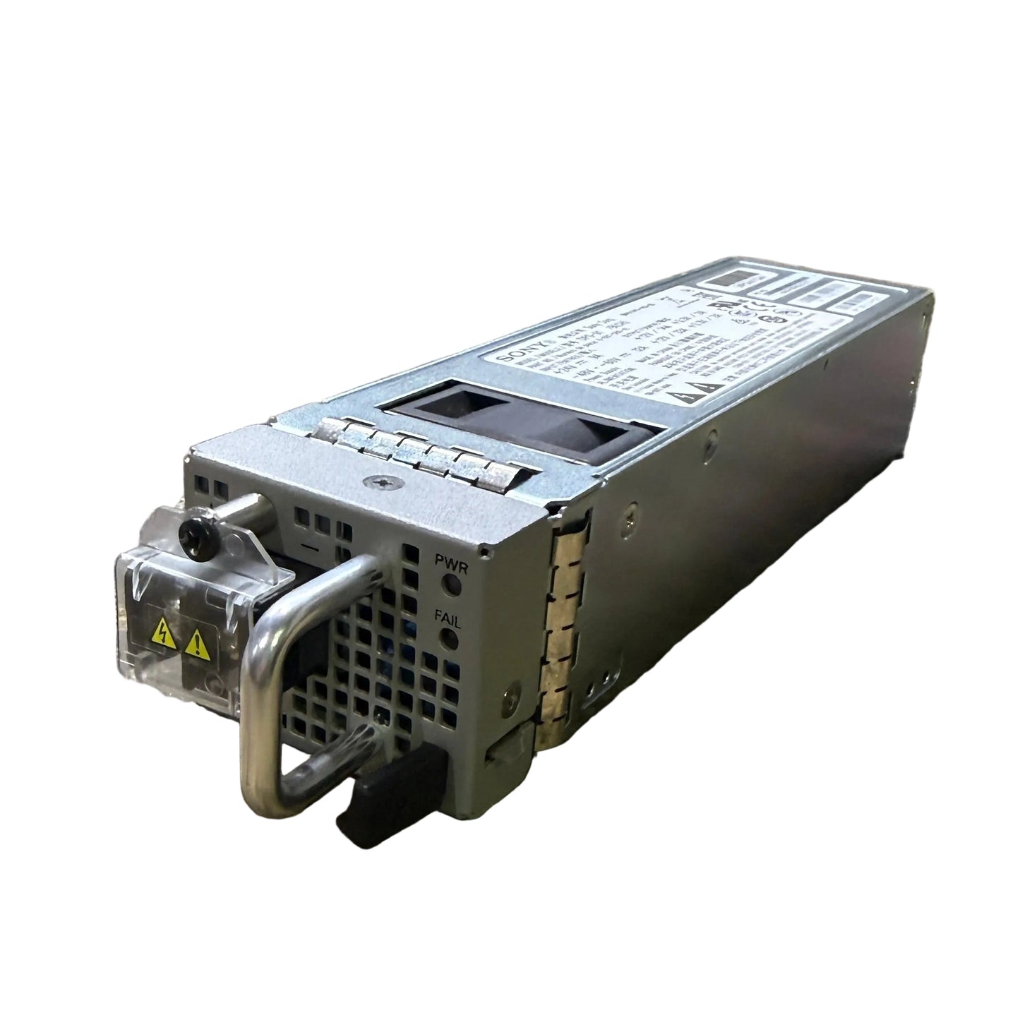 Silver sony metal cased server power supply unit with ventilation grille for cisco ncs 540 400w dc psu