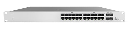 Meraki MS120-24P-HW | 24x 1G access, PoE+ 370W | 4x 1G SFP uplinks | L2 cloud‑managed access switch | License: Enterprise