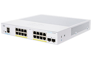 Cisco CBS350-16P-2G-AU | 16x 1G with PoE+ (802.3af/at), 2x 1G SFP uplinks, L3 static routing, no subscription
