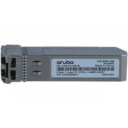 Aruba J9150D | 10GbE SFP+ | 10GBASE-SR | 850nm | 300m OM3 / 400m OM4 | LC duplex