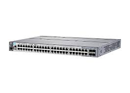 Aruba J9728A silver cisco switch with 48x 1G ports and 4x 10G SFP+ uplinks