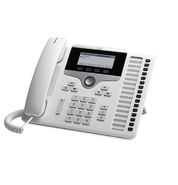 Cisco CP-7861-W-K9 | VOIP deskphone | 16 lines | 3.5in mono LCD | 2x 10/100 RJ-45 (LAN+PC) | PoE Class 2 | full‑duplex speakerphone | RJ‑9 headset | wall‑mountable | white