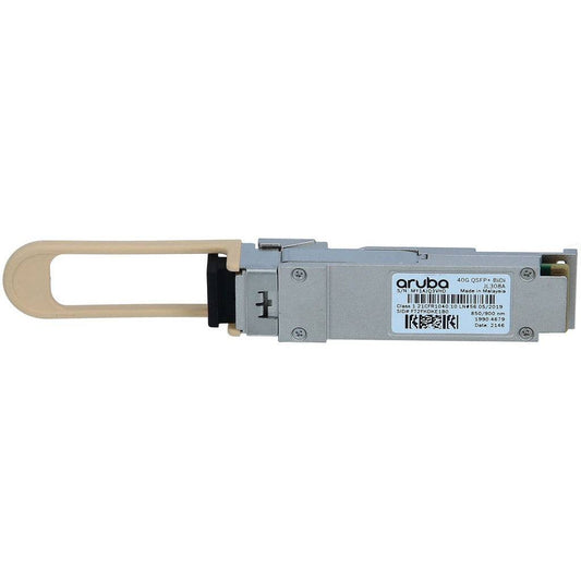 Aruba JL308A | 40G | QSFP+ | BiDi MMF | ~850 nm | 150 m (OM4), 100 m (OM3) | LC duplex