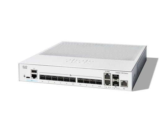 Cisco C1300-12XS | 12x 10G SFP+ | Non‑PoE | 2x 10G shared uplinks | L2/L3 Smart (no license)