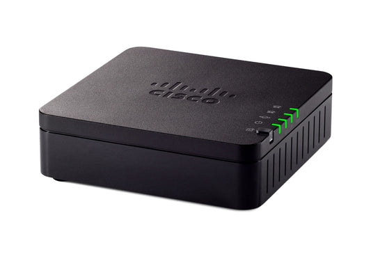 Cisco ATA192-3PW-K9 | 2x FXS SIP ATA | 2x 10/100 Ethernet (WAN+LAN passthrough) | SIPv2 | T.38 FoIP | G.711/G.729/G.722 | TLS/SRTP | 802.1Q VLAN | Ext PSU (5V) | No PoE