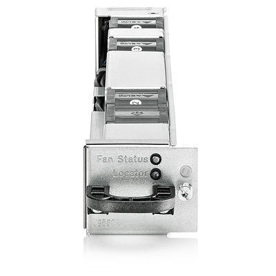 HPE J9582A silver server rack module with hard drives and fan indicators