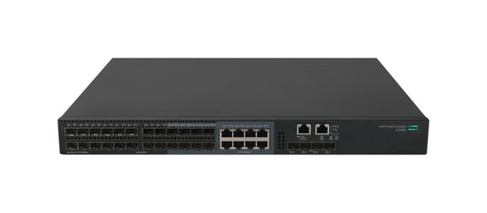 HPE JL826A black Cisco-style switch with 24x 1G SFP ports