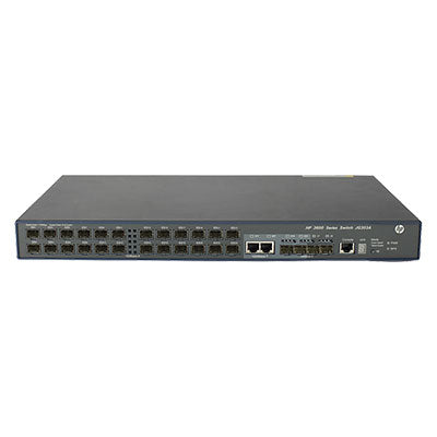 HPE JG303B 24-port 1GbE SFP switch with 4x uplinks, black