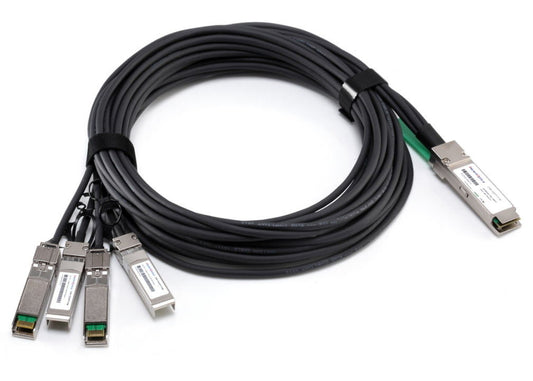 HPE 721076-B21 40G QSFP+ to 4x10G SFP+ 15m black braided AOC cable