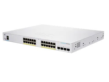Cisco CBS250-24P-4G-AU | 24x 1G RJ-45 | PoE+ (802.3af/at) | 4x 1G SFP uplinks | Smart Managed L2/L3