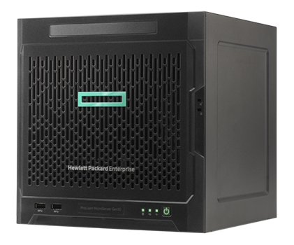 HPE HPE-MicroServer-G10 | Micro tower, AMD Opteron X3xxx, up to 32GB DDR4 ECC UDIMM, 4x LFF bays, dual 1GbE