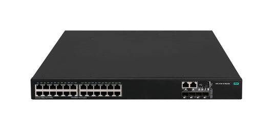HPE R9L63A 2530-48G PoE+ switch with 24x 1GbE ports and 4x 10Gb SFP+