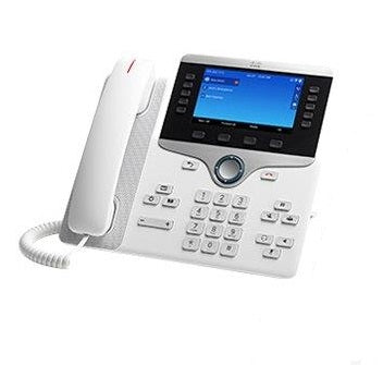 Cisco CP-8861-W-K9 | VOIP Deskphone | 5-in WVGA color | 5 lines | dual 1G switch | PoE Class 4 | Wi‑Fi 5 + Bluetooth | 2x USB | white | wideband audio