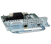 Cisco NME-AIR-WLC12-K9 WLAN controller motherboard with black heatsink and blue LEDs