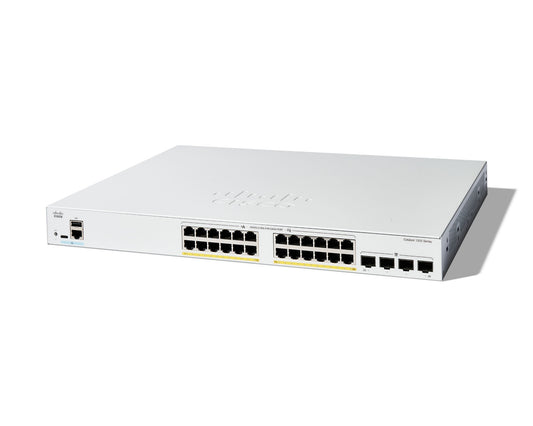Cisco C1200-24FP-4G | 24x 1G | Full PoE+ | 4x 1G SFP uplinks | Smart‑managed (no license)