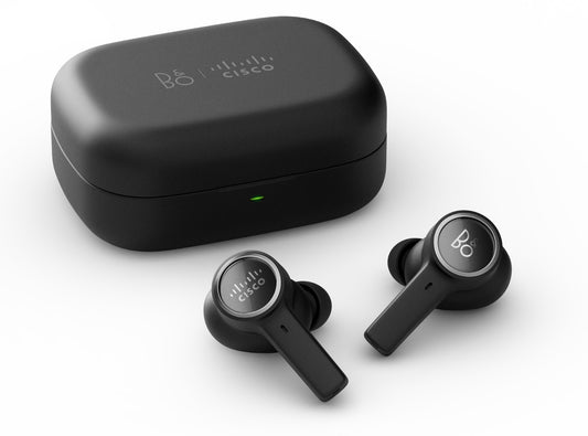 Cisco HS-WL-950-BUN-C | True wireless in‑ear earbuds, Bluetooth, ANC + transparency, beamforming mics, UC‑optimized calling, USB‑A charge cable, color: Black